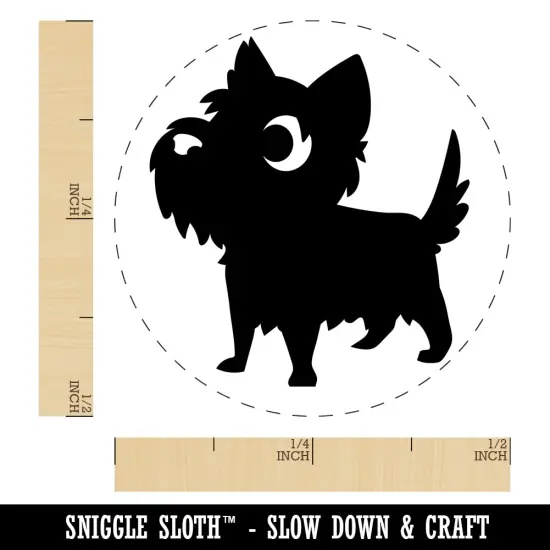 Lovable Cartoon Cairn Terrier Self-Inking Rubber Stamp for Stamping Crafting Planners Pink {1}