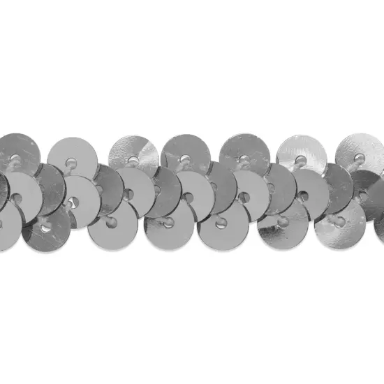 20 yards of 1 Row 3/8" Metallic Stretch Sequin Trim | 20 yard cut Gunmetal {2}