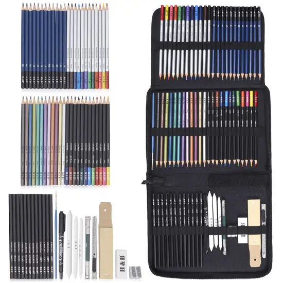 72 Pieces Drawing and Sketching Colored Pencils Set , Art Supplies Professional Art Pencils Kit, Drawing Gifts for Teens Beginners Artists and Adults {2}