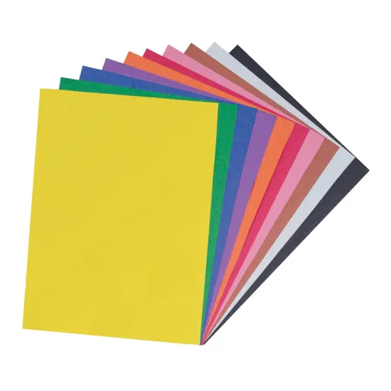 Construction Paper, 10 Assorted Colors, 9" x 12", 500 Sheets {3}