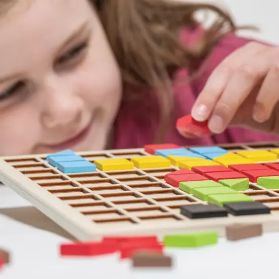 Polydron Wooden Mosaic Set with Grid {4}