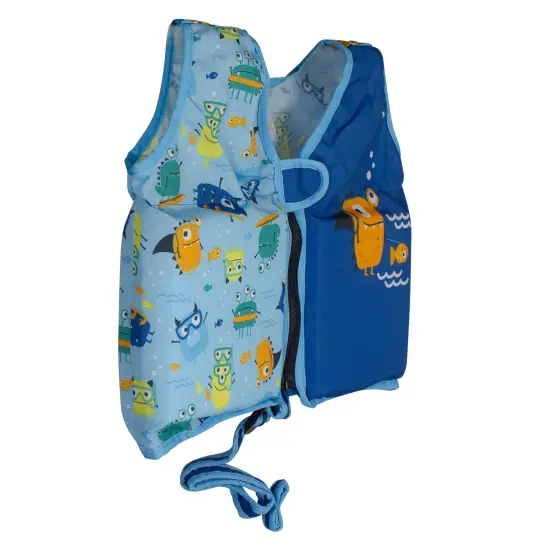 SwimWays 12" Blue and Yellow Adorable Monsters Children's Life Vest {5}