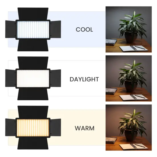 Acurit Colorview Lux Artist Studio Light 2 Pack - Adjustable Photography Lighting Kit 3 Color Temps, 4 Metal Barn Doors, 4160 Lumens LED - Remote Control, AC Power Supply, 6&rsquo;6" Light Stands Included {5}