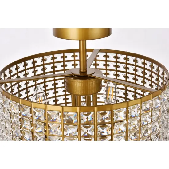 Elise 14 inch flush mount in brass {6}