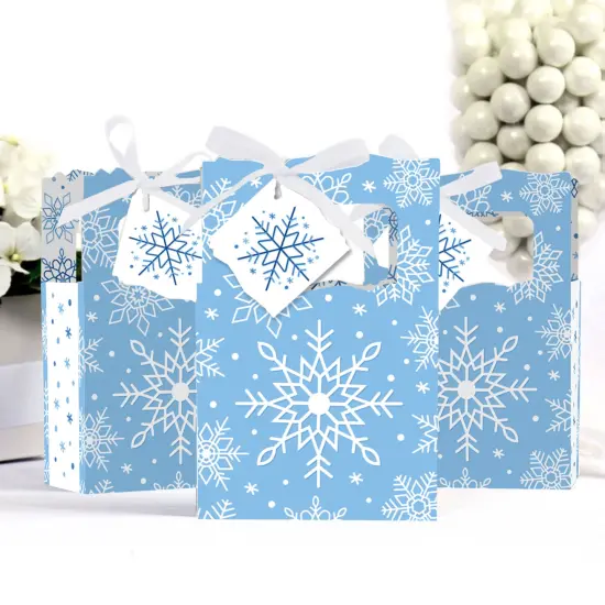 Big Dot of Happiness Blue Snowflakes - Winter Holiday Party Favor Boxes - Set of 12 {4}
