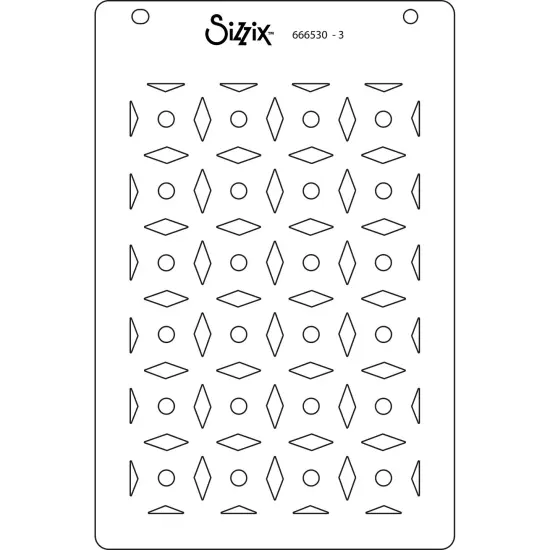 Sizzix A6 Layered Stencils 4/Pkg-Geo Crystals {5}