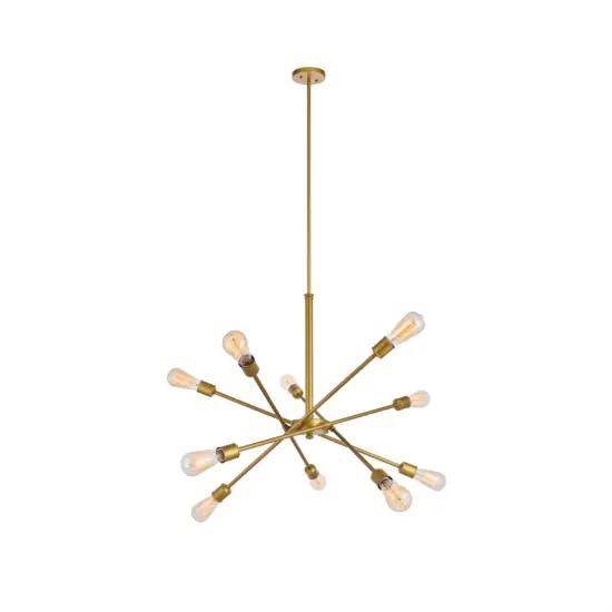 Axel 10 Lights Brass Pendant {4}