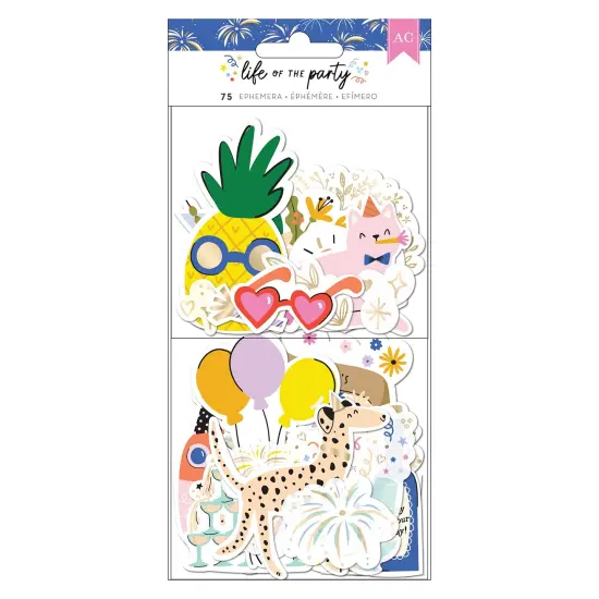 American Crafts Life Of The Party Ephemera Die-Cuts 75/Pkg-Icons, Gold Foil {1}