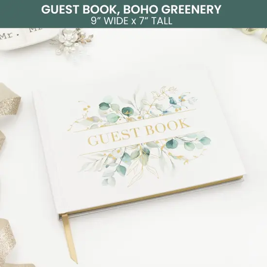 bloom daily planners Guest Book, 7" x 9", Boho Greenery {3}