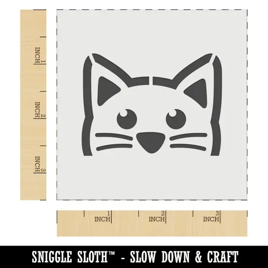 Peeking Cat Wall Cookie DIY Craft Reusable Stencil {5}