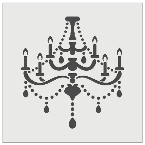 Elegant Candle Chandelier Wall Cookie DIY Craft Reusable Stencil {7}