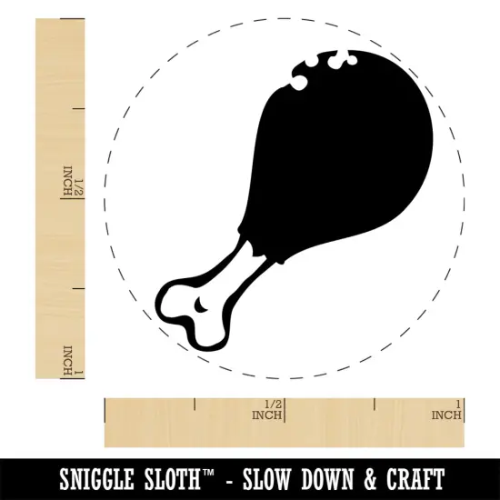 Chicken Drumstick Meat Food Rubber Stamp for Stamping Crafting Planners {1}