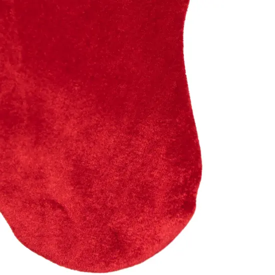 Northlight 20" Red and White Velveteen Santa Claus Belt Buckle Christmas Stocking {5}