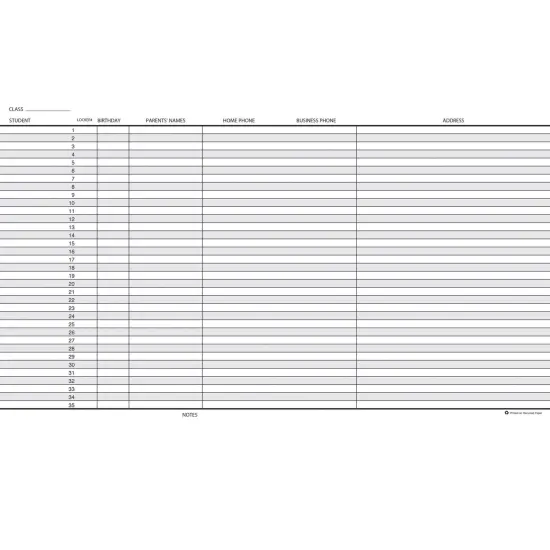 Class Record Book, 9-10 Weeks, Blue, Pack of 2 {6}