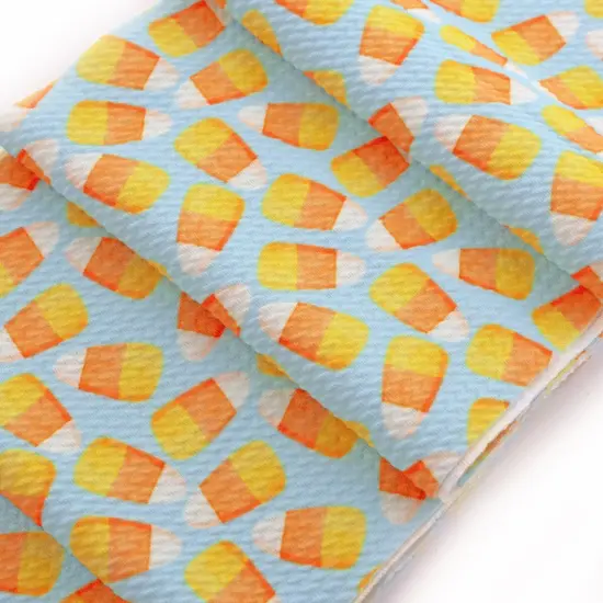 Retro Candy Corn Mineral Blue Bullet Fabric 1 yard {3}