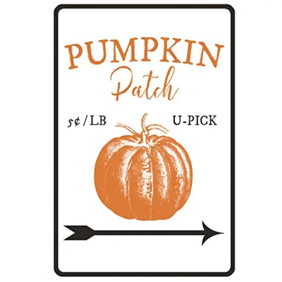New Metal Sign Aluminum Sign Pumpkin Patch Sign Decor Easter Lover Fall Sign for Outdoor & Indoor 12" x 8" {1}