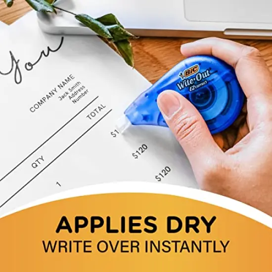 Wite-Out Brand EZ Correct Correction Tape 39.3 Feet 10-Count Pack of White Tape Fast, Clean, and Easy to Use Tear-Resistant for Office or School Supplies {6}