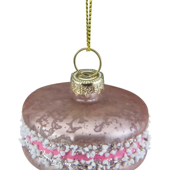 Northlight 2" Pink Macaroon with Sugar Glass Christmas Ornament {5}