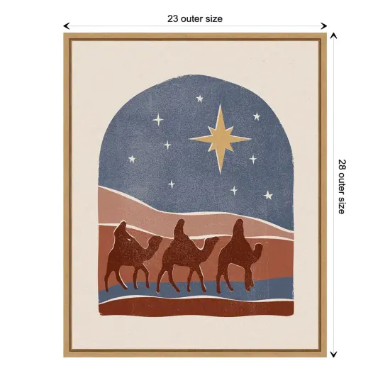 Boho Nativity II by Victoria Barnes Canvas Art Framed {3}