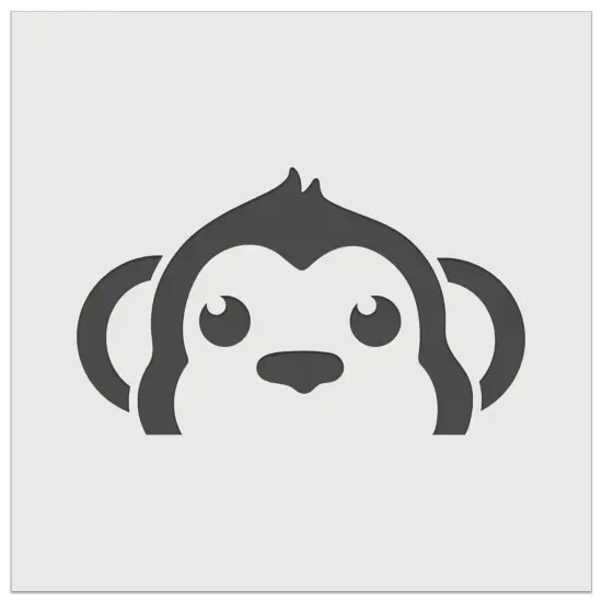 Peeking Monkey Wall Cookie DIY Craft Reusable Stencil {7}