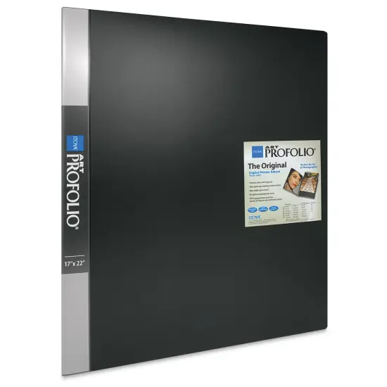 Itoya Original Art Profolio - 22" x 17", Black, Portrait, 24 Pages {1}