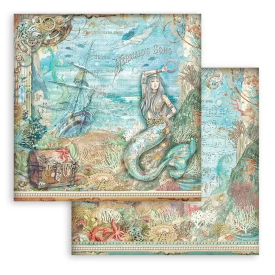Stamperia Double-Sided Paper Pad 12"X12" 10/Pkg-Songs Of The Sea, 10 Designs/1 Each {5}