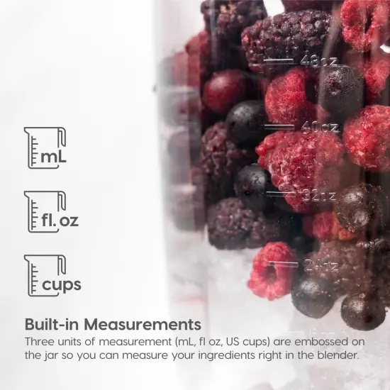 IRIS USA 3-Speed High-Power Professional-grade Blender Black {4}