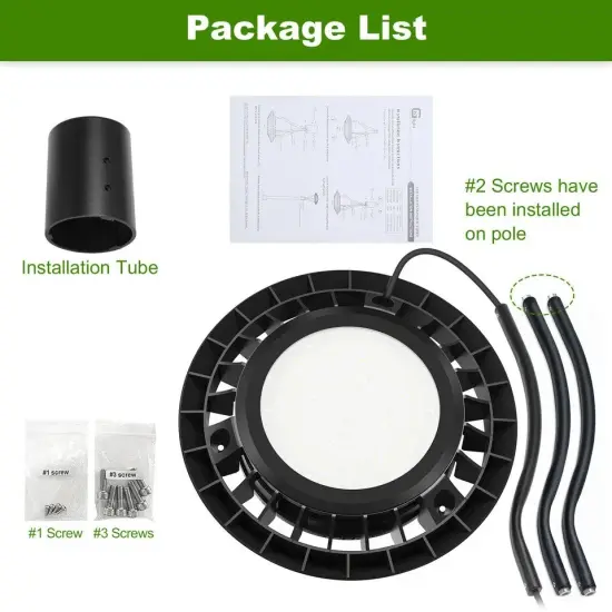 150W LED Post Top Pole Light Outdoor Garden Yard Street Area Lighting Fixture {2}