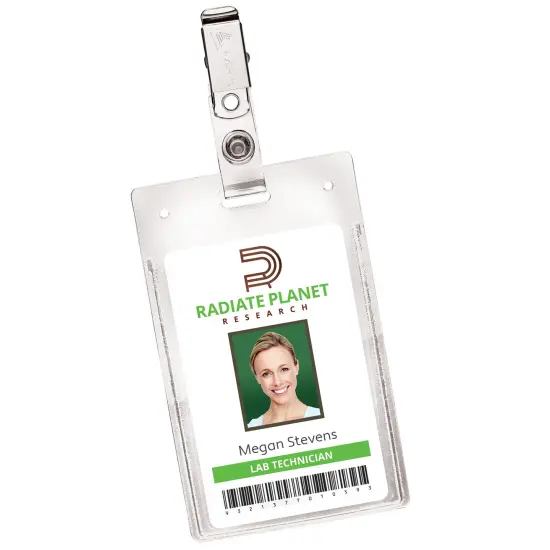 Avery Heavy Duty Badge Holders, 3.5" x 2.25", 50 Vertical Name Badge Holders with Clips (2920) {4}