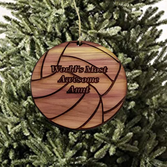 Volleyball Worlds most awesome Aunt - Cedar Ornament {2}