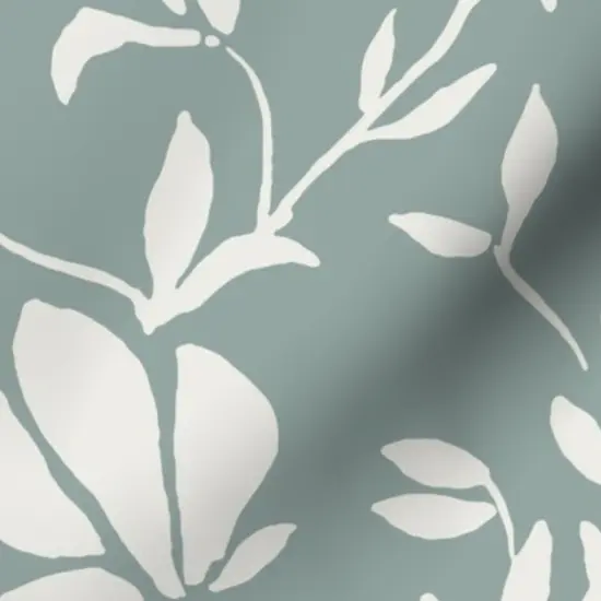 Various Fabrics by the Yard or Fat Quarter Modern Floral Large Scale Sage Green Elegant Custom Printed Fabric by Spoonflower {7}