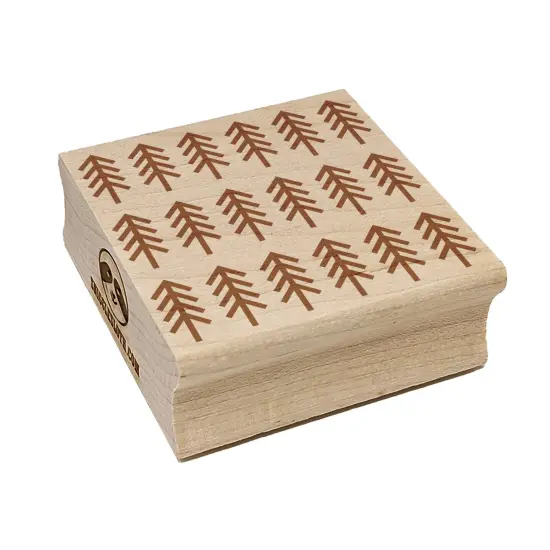 Scandinavian Trees Square Rubber Stamp for Stamping Crafting {7}
