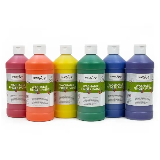 Washable Finger Paint - Pint Primary Set of 6 {1}