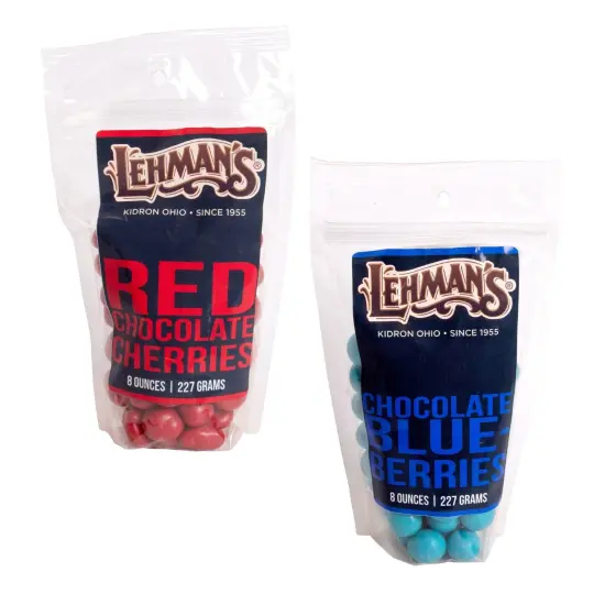 Lehman's Chocolate Candy Coated Fruits, Creamy Milk Chocolate and Dried Blueberries or Cherries, 8 oz Resealable Bag {2}