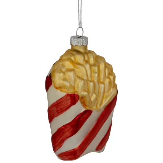 Northlight 4" Fast Food French Fries Glass Christmas Ornament Yellow {5}