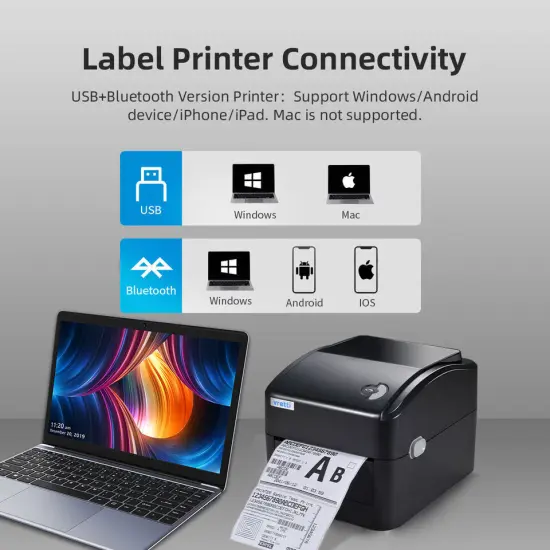 Bluetooth Thermal Shipping Label Printer. {4}