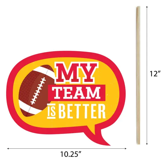 Big Dot of Happiness The Big Game - Red and Yellow - Football Party Photo Booth Props Kit - 20 Count {7}