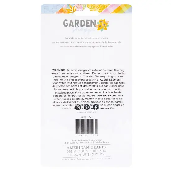 Paige Evans Garden Shoppe Layered Stickers - 6pcs {3}