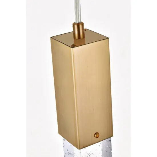 Weston 3 lights pendant in satin gold {6}