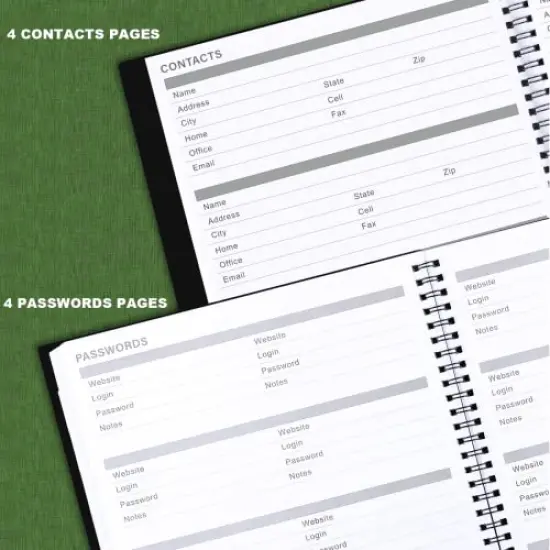 2026 Monthly Planner - JAN 2026 - DEC 2026 Planner/Calendar,12 Monthly Planner with Contacts & Passwords, 8.5" x 11" Planners 2026, Colorful Tabs, Thick Paper, Black {5}