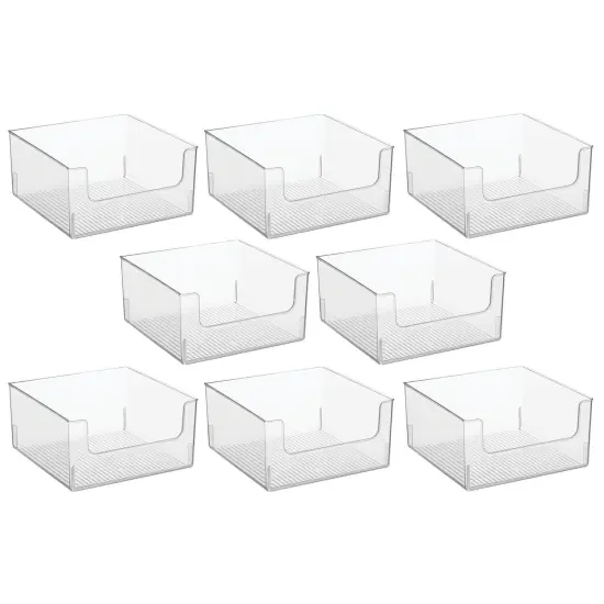 mDesign Plastic Toy Storage Bin with Front Dip for Kids Playroom {5}