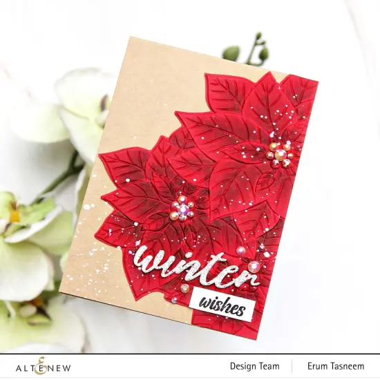 Poinsettia Cluster 3D Embossing Folder {6}