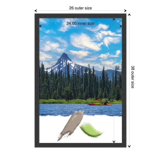 Mezzanotte Black Wood Picture Frame, Photo Frame, Art Frame {1}