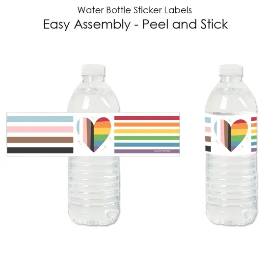Big Dot of Happiness So Many Ways to Be Human - Pride Party Water Bottle Sticker Labels - Set of 20 {3}