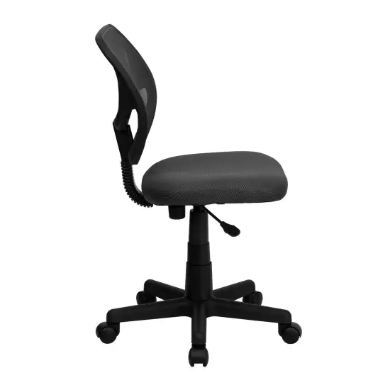 Emma and Oliver Mid-Back Mesh Swivel Task Office Chair with Curved Square Back Gray {5}