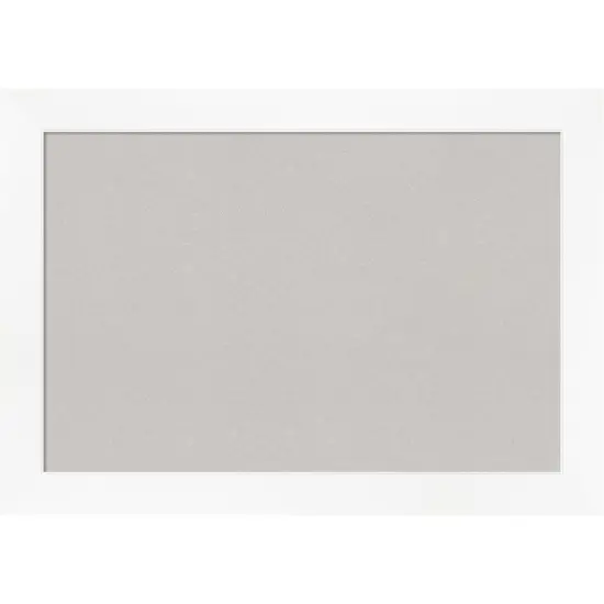 Cabinet White Narrow Framed Corkboard, Grey Cork {1}