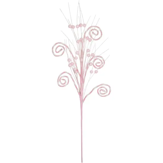 Northlight 29" Pink and White Candy Cane Swirls Christmas Spray {1}