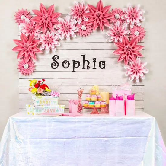 Pink Blossoms Paper Flowers, Pack of 4 {2}