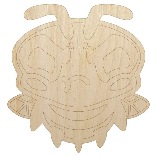 Cute Bee Mad Grumpy Unfinished Wood Shape Piece Cutout for DIY Craft Projects {7}