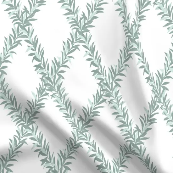 Various Fabrics by the Yard or Fat Quarter Trellis Botanical Floral Geometric Lattice Diamond Green Sage Garden Large Scale Custom Printed Fabric by Spoonflower {5}